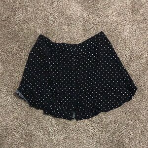 Aeropostale Black Polka Dot Skater Skirt